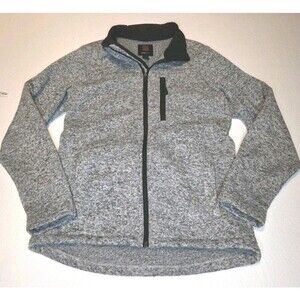 Swiss Tech Men’s S Full Zip Gray Speckle Fleece Sweater Jacket